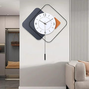 Large 19×24in Modern Silent Pendulum Wall Clock Metal Art Decor for Home