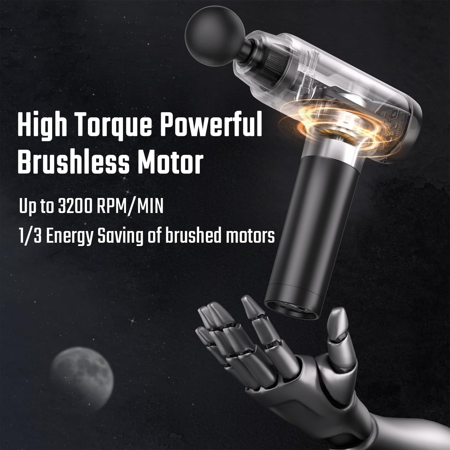 Percussion Massage Gun Deep Tissue 20 Speeds LCD Muscle Recovery Kit