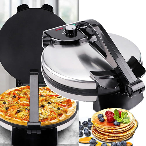 12" Electric Crepe & Pancake Maker 1800W Non-Stick Double-Sided Heat
