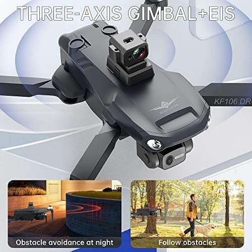 X-Verse KF106 MAX Drone 4K HD, 3-Axis Gimbal + EIS 360° Laser Obstacle Avoidance