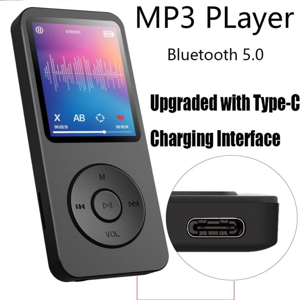 Bluetooth 5.0 MP3 Player with Speaker FM Radio 128GB