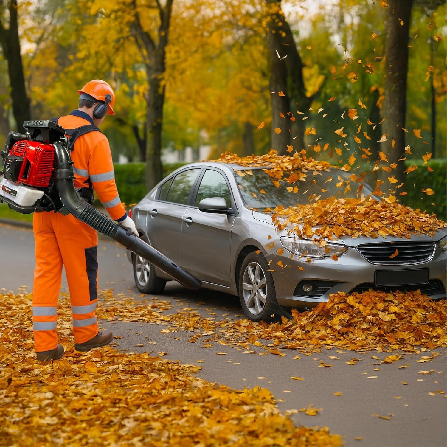Petrol Backpack Leaf Blower 79cc 2-Stroke High Power Heavy Duty Garden