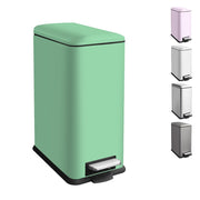 30L Kitchen Pedal Bin Soft Close Stainless Steel Green