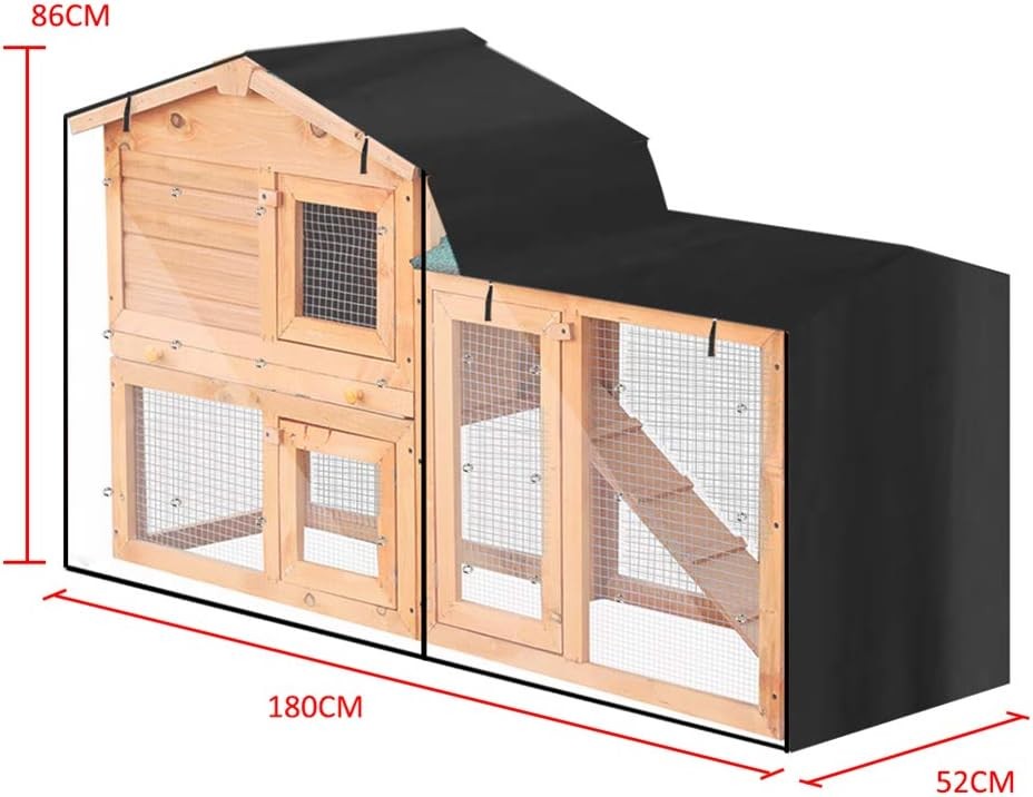 Rabbit Hutch Thermal Cover Waterproof Winter Protection 71x20x34in