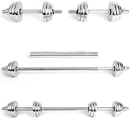 30KG Adjustable Chrome Dumbbell Set Spinlock Hand Weights Case Home Gym