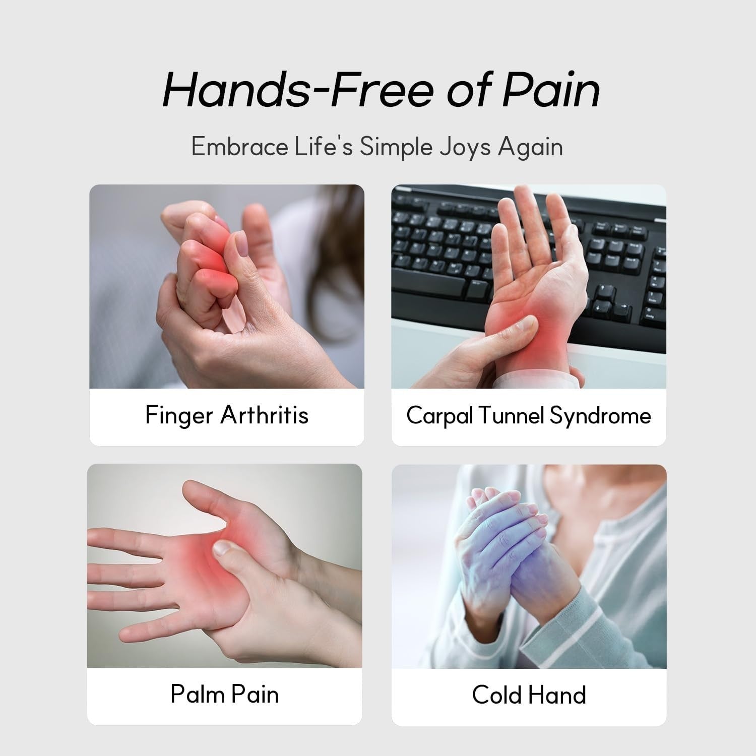 Hand Massager Heat Cold Compression for Arthritis Carpal Tunnel Relief