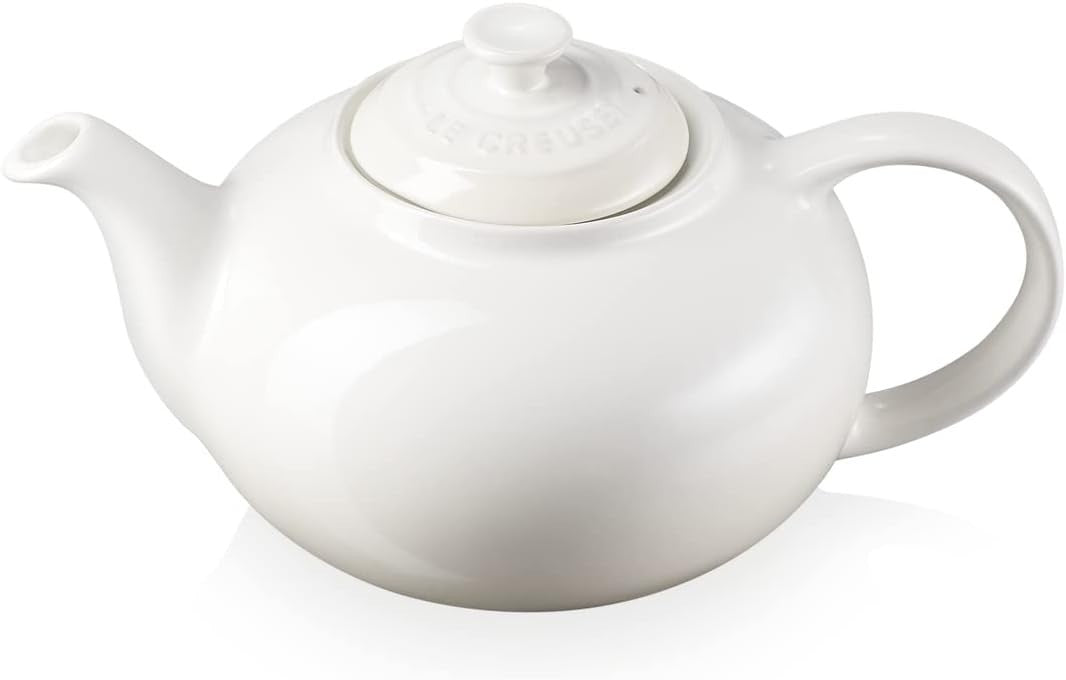 Stoneware Teapot 1.3L Classic Tea Pot Meringue Serves 3-4 Cups
