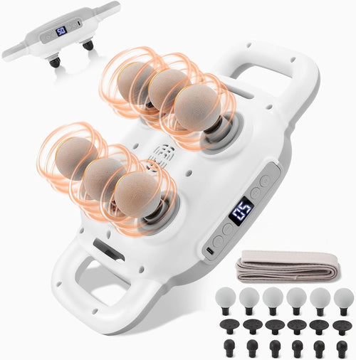 6 Head Deep Tissue Massage Gun Percussion Massager 50 Speeds Full Body Relief