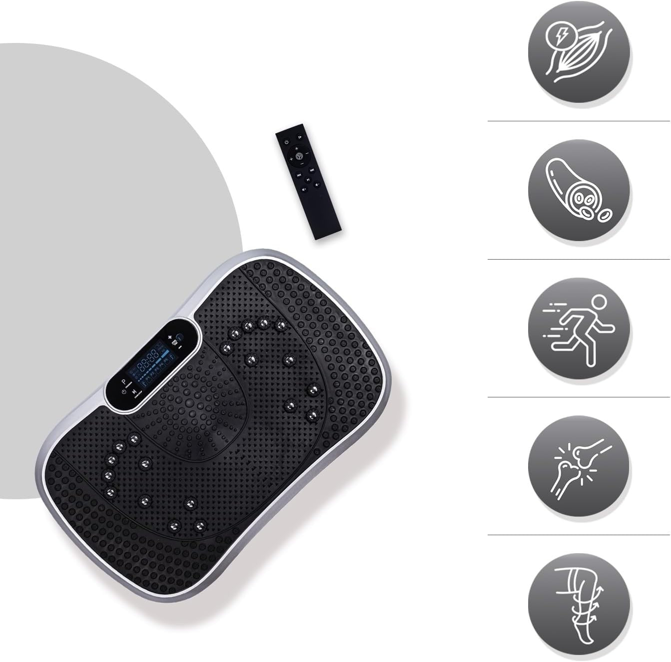 Vibration Plate Exercise Machine 99 Levels Bluetooth 5 Programs Home Trainer