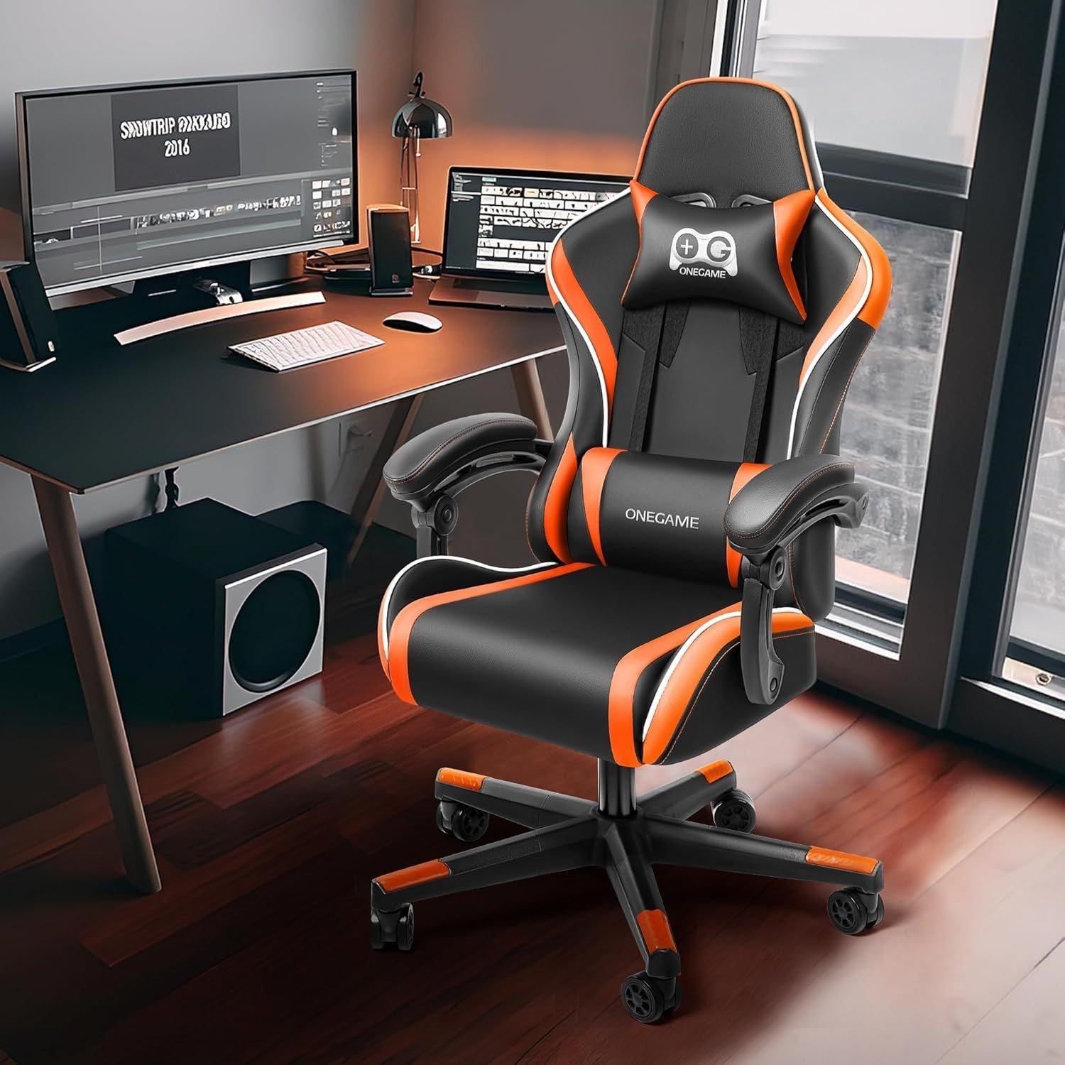 Ergonomic Gaming Chair Adjustable Height High Back Swivel Office Desk Seat 400LB
