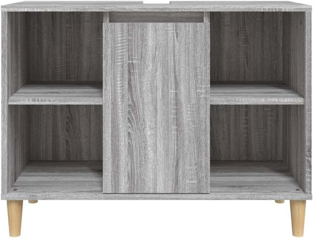 Grey Sonoma Bathroom Vanity Cabinet with Door & Shelves | Modern Under Sink