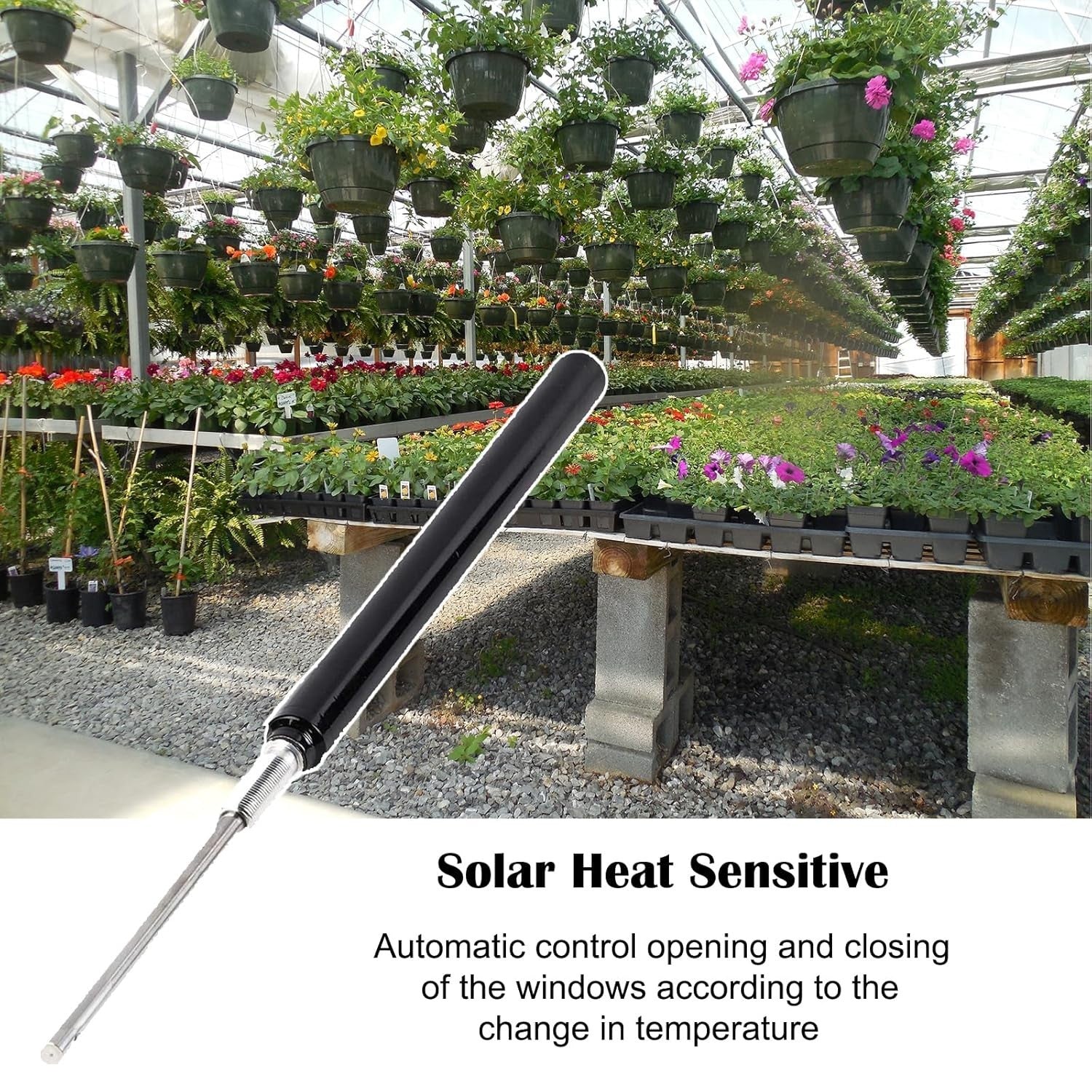 Solar Greenhouse Roof Vent Opener Automatic Temperature Control Arm