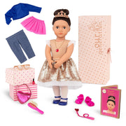 18-Inch Fashion Starter Doll Brown Hair Hazel Eyes 3 Outfits Gift Box