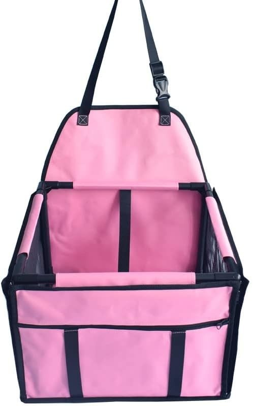 Pink Dog Car Seat Booster Waterproof Pet Travel Carrier Safety Harness