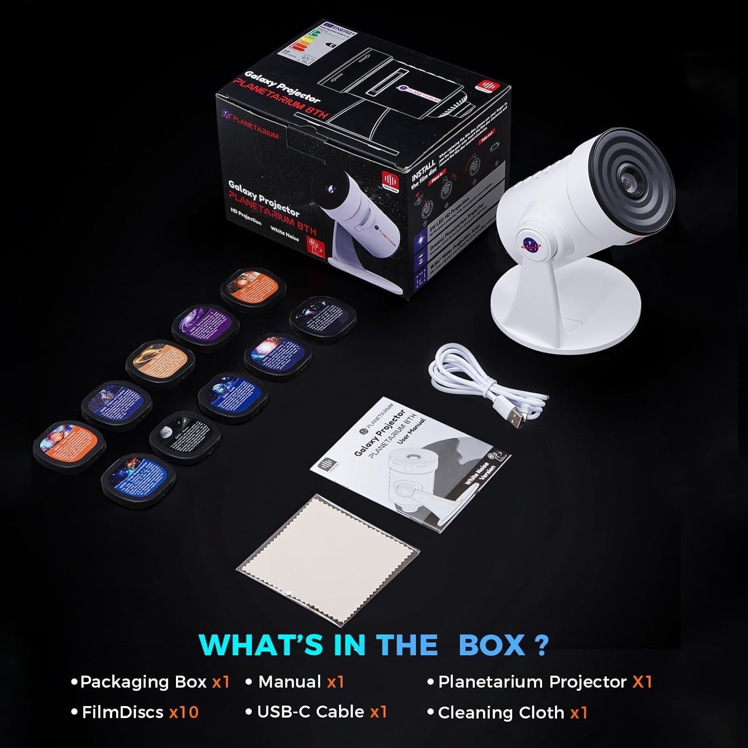 Galaxy Star Projector with White Noise 28 Sounds 10 Sky Scenes Sleep Light