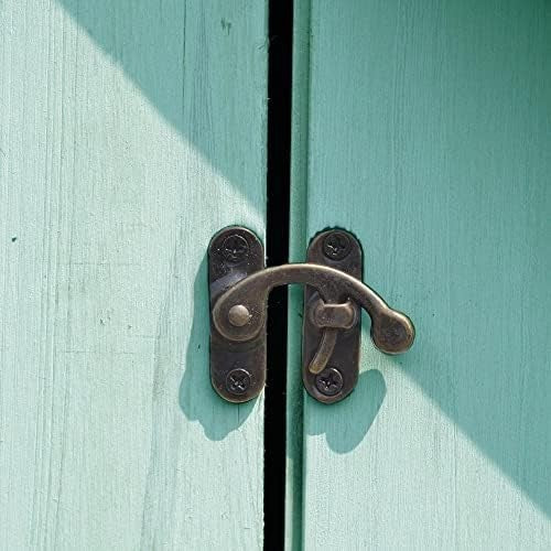 Wooden Garden Tool Shed Outdoor Storage Cabinet with Shelves Lockable Green