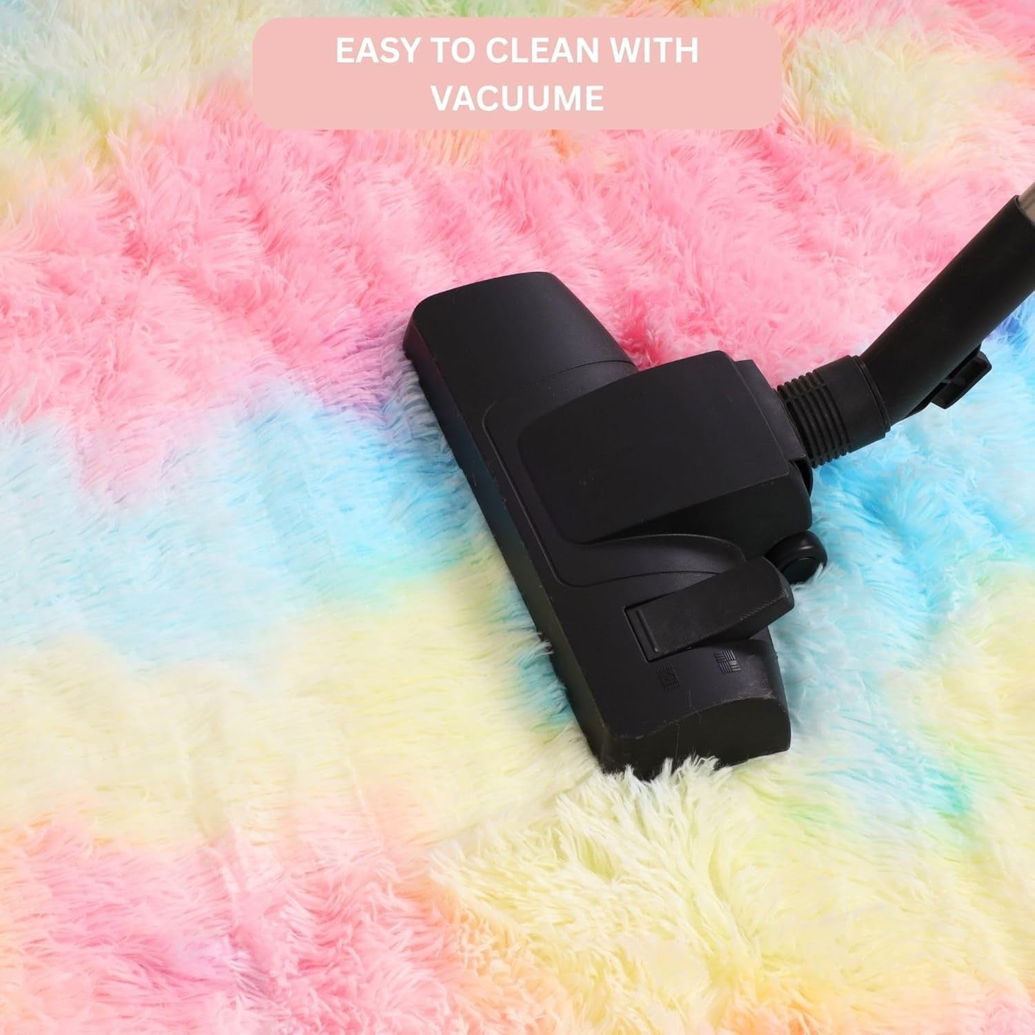 Rainbow Hallway Runner Rug 80x300cm Fluffy Thick Pile Non Slip Shaggy Carpet