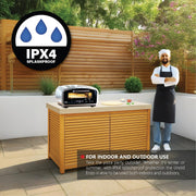 Electric Pizza Oven 500°C 33cm Rotating Stone Indoor Outdoor Maker 2100W
