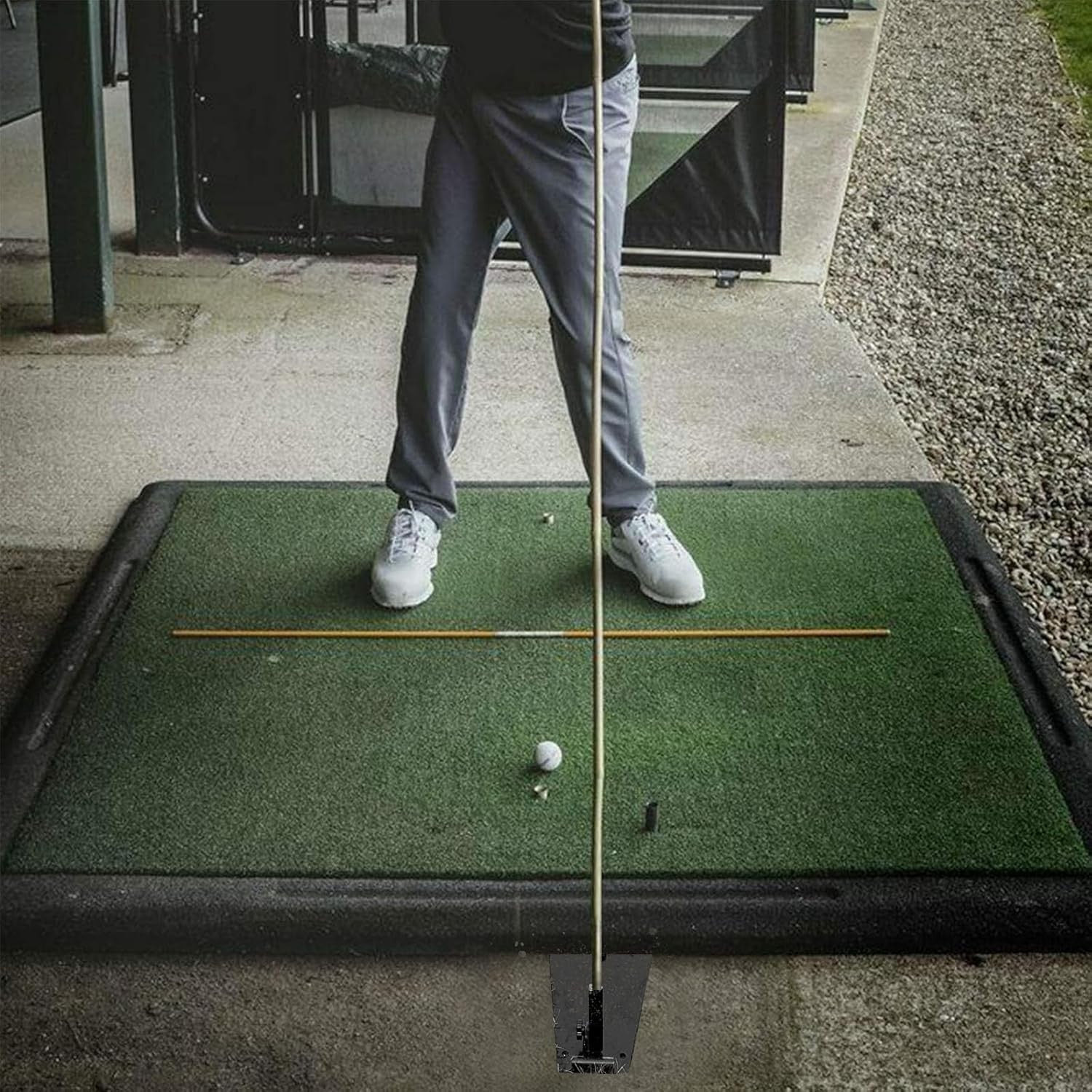 Golf Swing Trainer Plate Metal Practice Aid Adjustable Angle Base