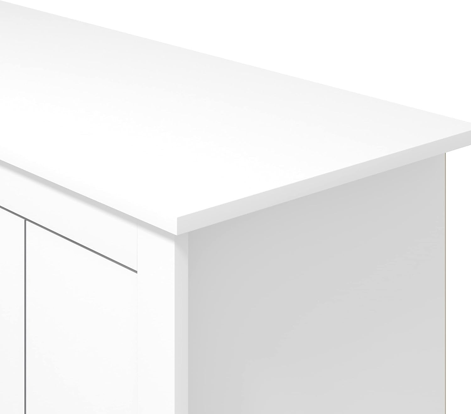 White Storage Sideboard Cabinet 2 Doors 3 Drawers Adjustable Shelves