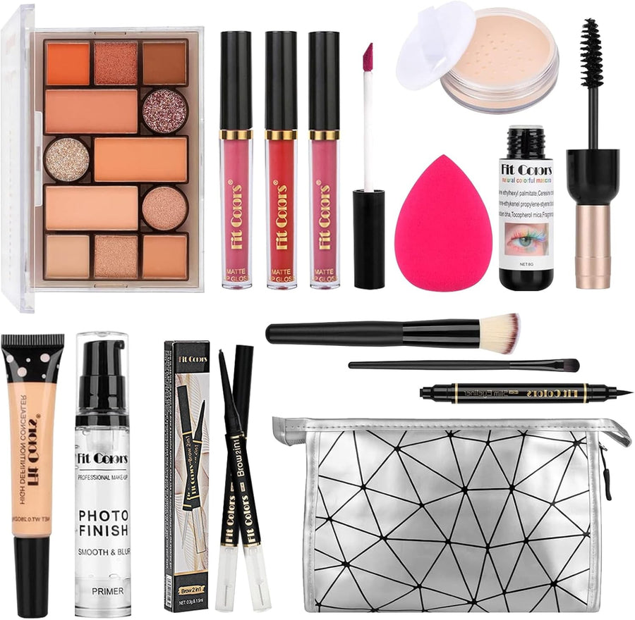 Professional All In One Makeup Kit Travel Set with Bag