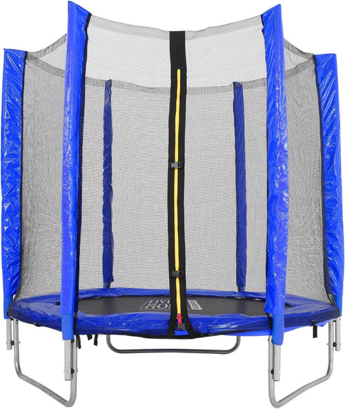 5FT Kids Trampoline with Safety Enclosure Dual Zip Indoor Outdoor Blue