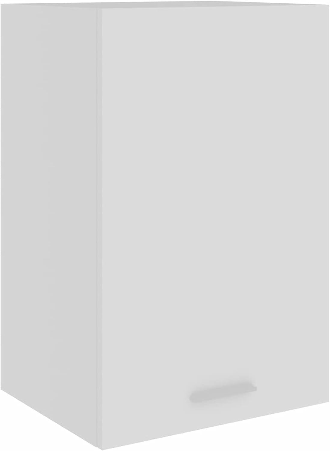Space-Saving Lockable Wall Cabinet with Shelves, White Storage Unit