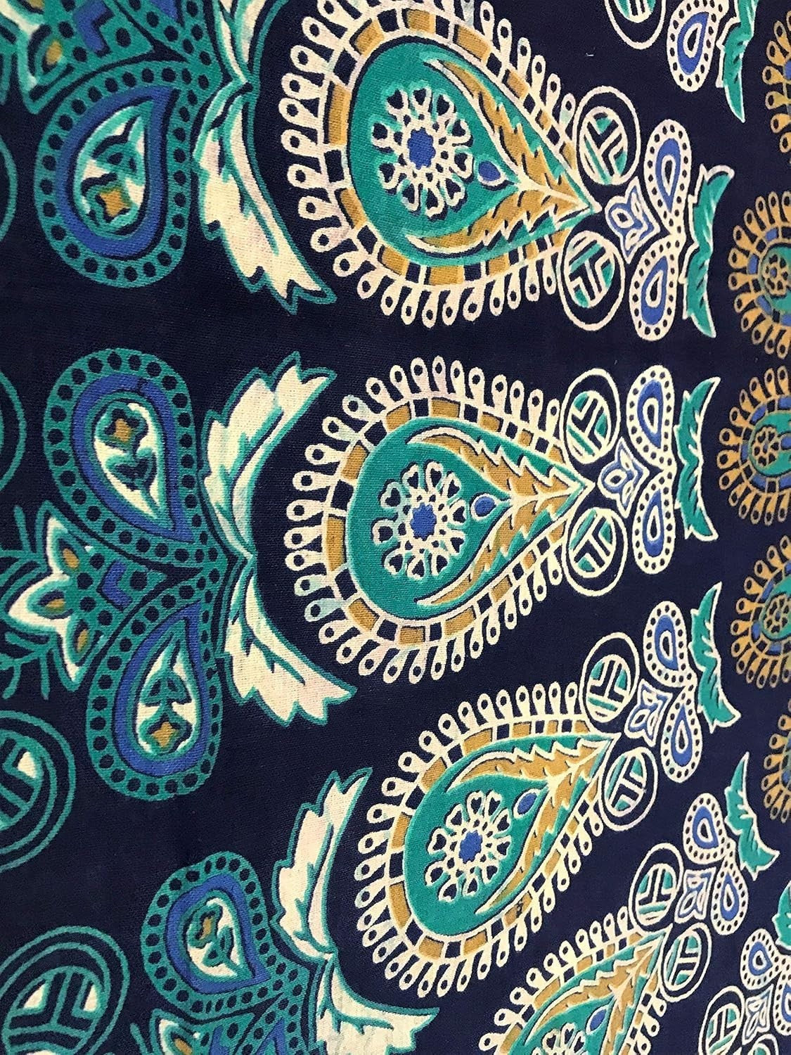 Blue Floral Mandala Tapestry 84x92in Queen Boho Wall Hanging Cotton