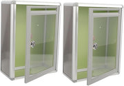 Grey Metal Locking Mailbox Set Wall Mount Drop Safe for Fundraising & Complaints