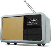 Compact DAB+ FM Radio Alarm Clock Bluetooth Portable Waterproof – Blue