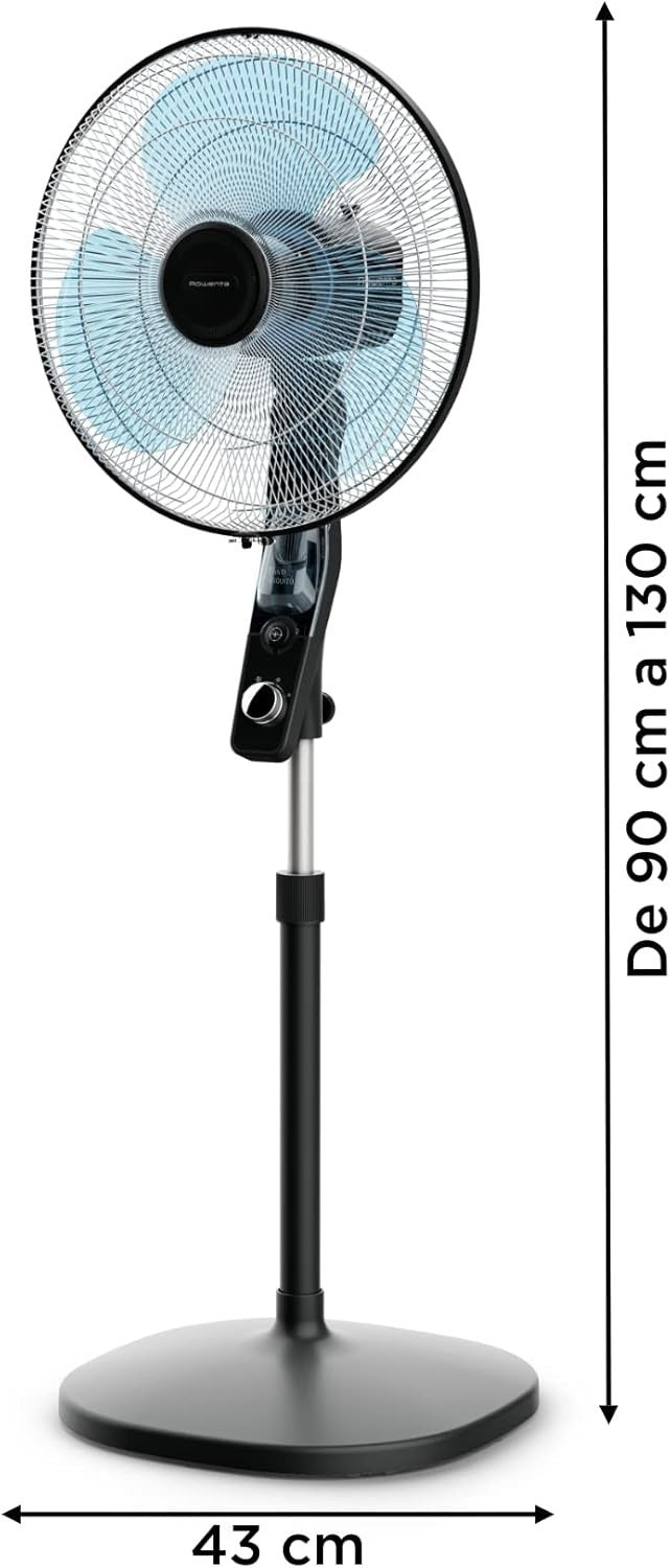3-Speed Pedestal Fan Anti-Mosquito Function – Adjustable Height & Quiet Cooling