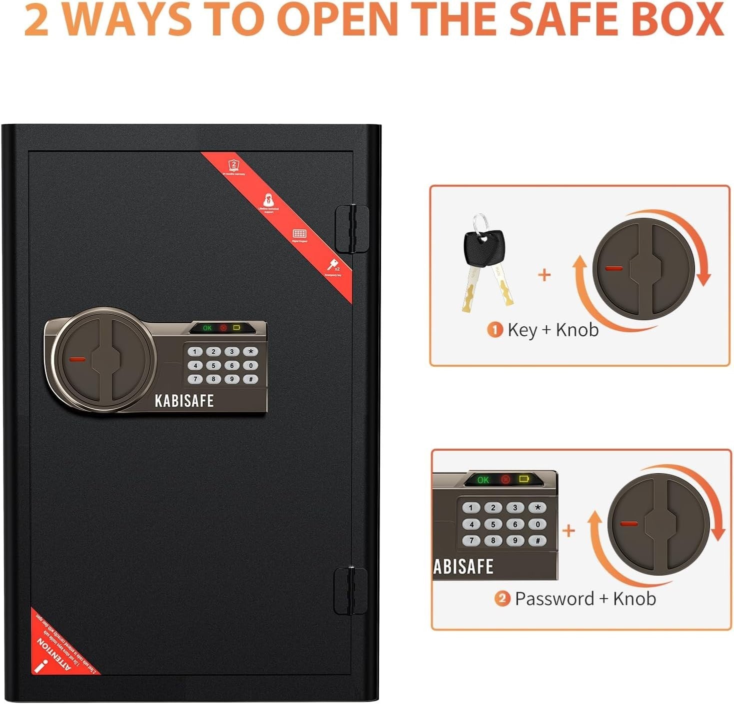 Fireproof Safe Box 88L Digital Keypad Security Cabinet Cash Document