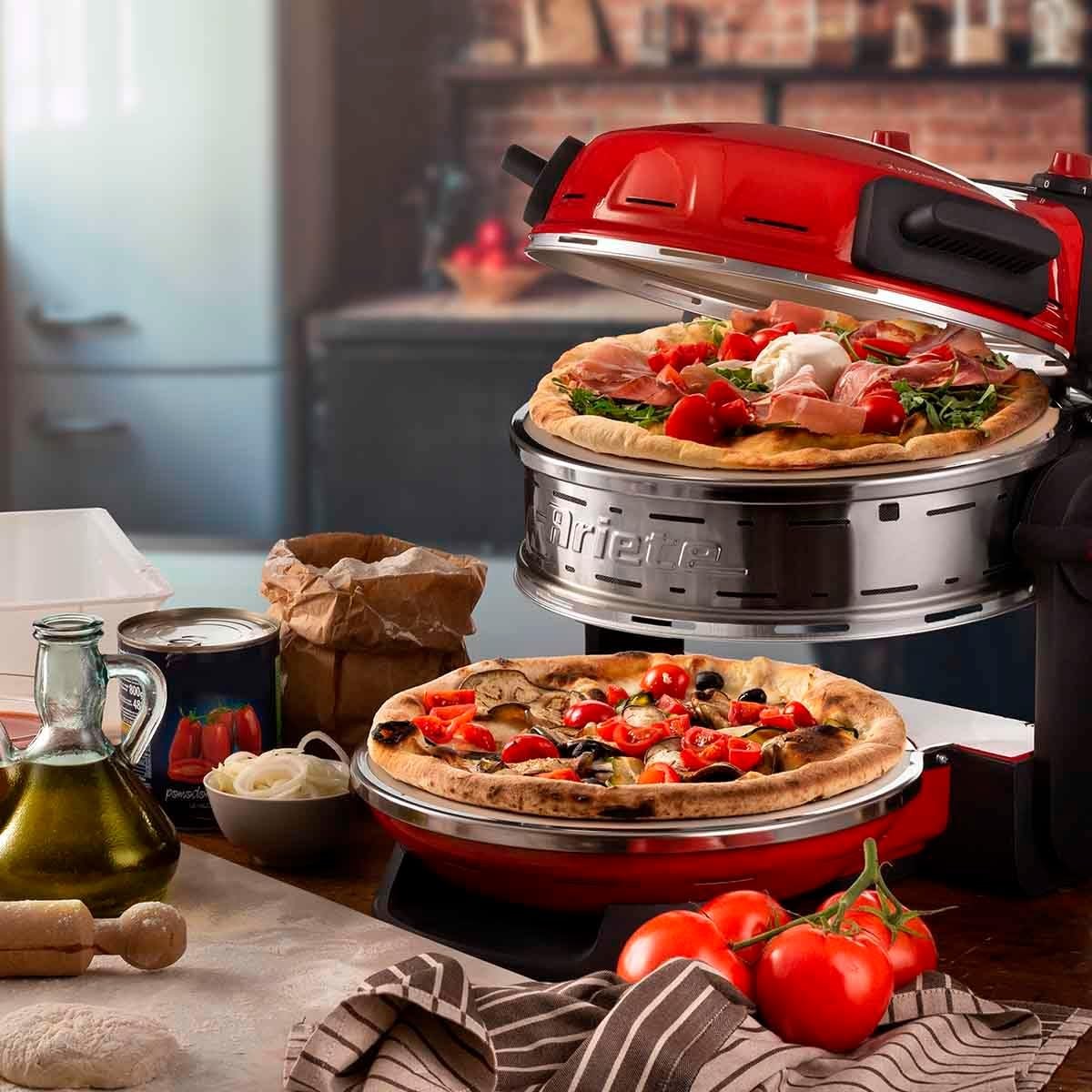 Double Layer Electric Pizza Oven | 400°C Fast Heat 32cm Dual Bake Plates