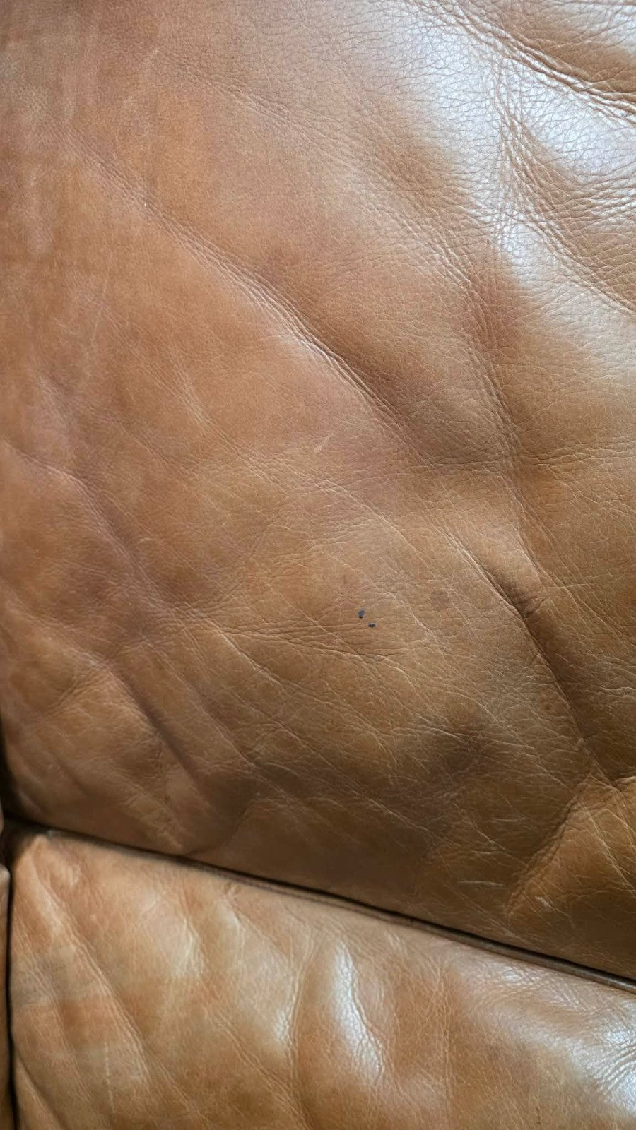 Utah Tan Large Leather Corner Sofa + Armchair (PTP)