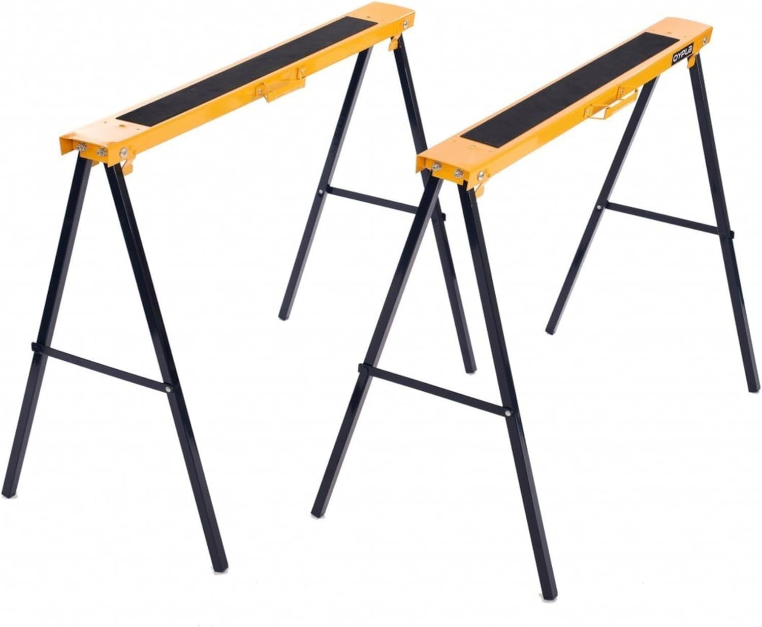 2x Folding Saw Trestles 100kg Each Heavy Duty Carpentry Work Stands Portable
