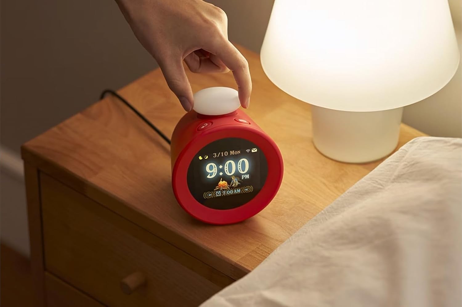 Interactive Game Sound Alarm Clock Digital Bedside Display Motion Sensor
