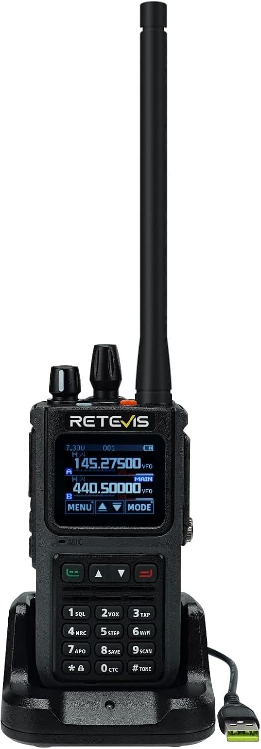 IP67 Waterproof Dual Band Walkie Talkie 5W Long Range Color Screen Radio