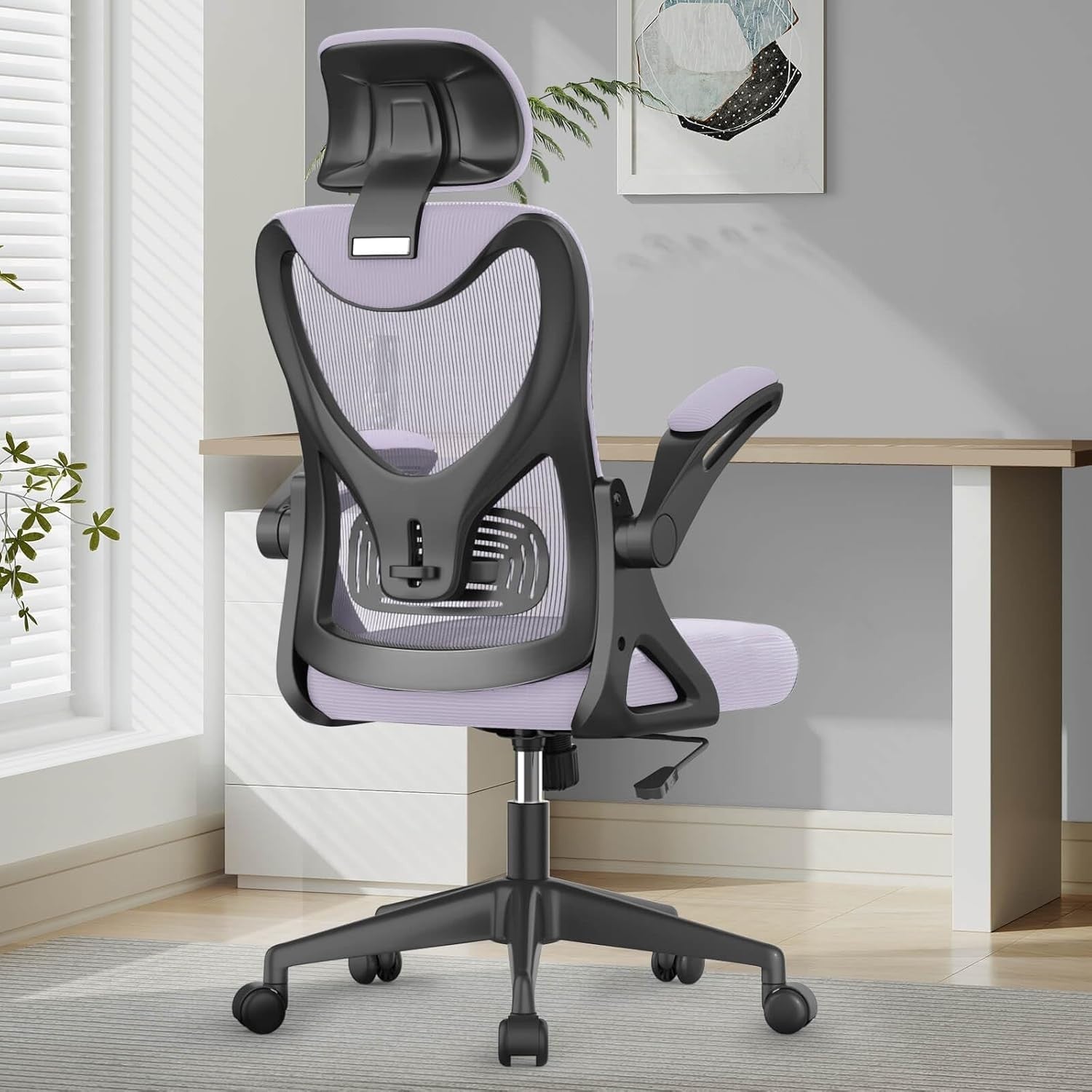 Ergonomic Mesh Office Chair High Back Desk Computer Swivel Recliner Flip-Up Arms