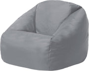 Kids Bean Bag Chair with Backrest Grey Indoor Outdoor Waterproof Seat