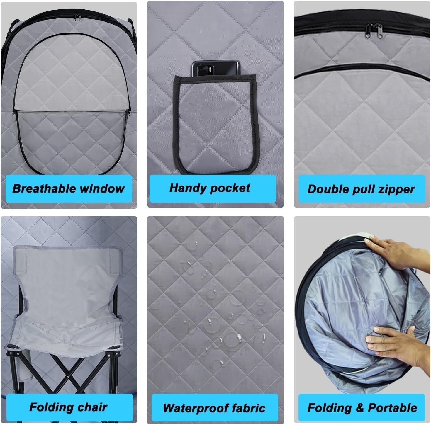 Portable Full Body Steam Sauna Tent w/ 2.2L Steamer & Remote – Home Detox Spa