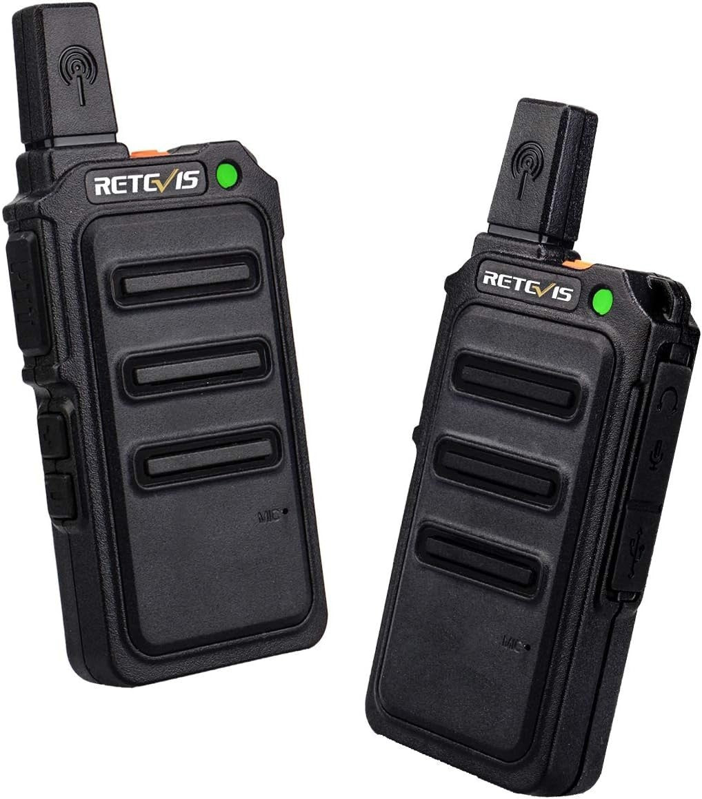 Mini Rechargeable Walkie Talkies PMR446 VOX Long Battery 2 Pack
