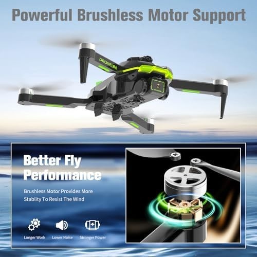 HURSVIE 4K Camera Drone for Kids & Adults – Brushless RC Quadcopter, 2 Batteries