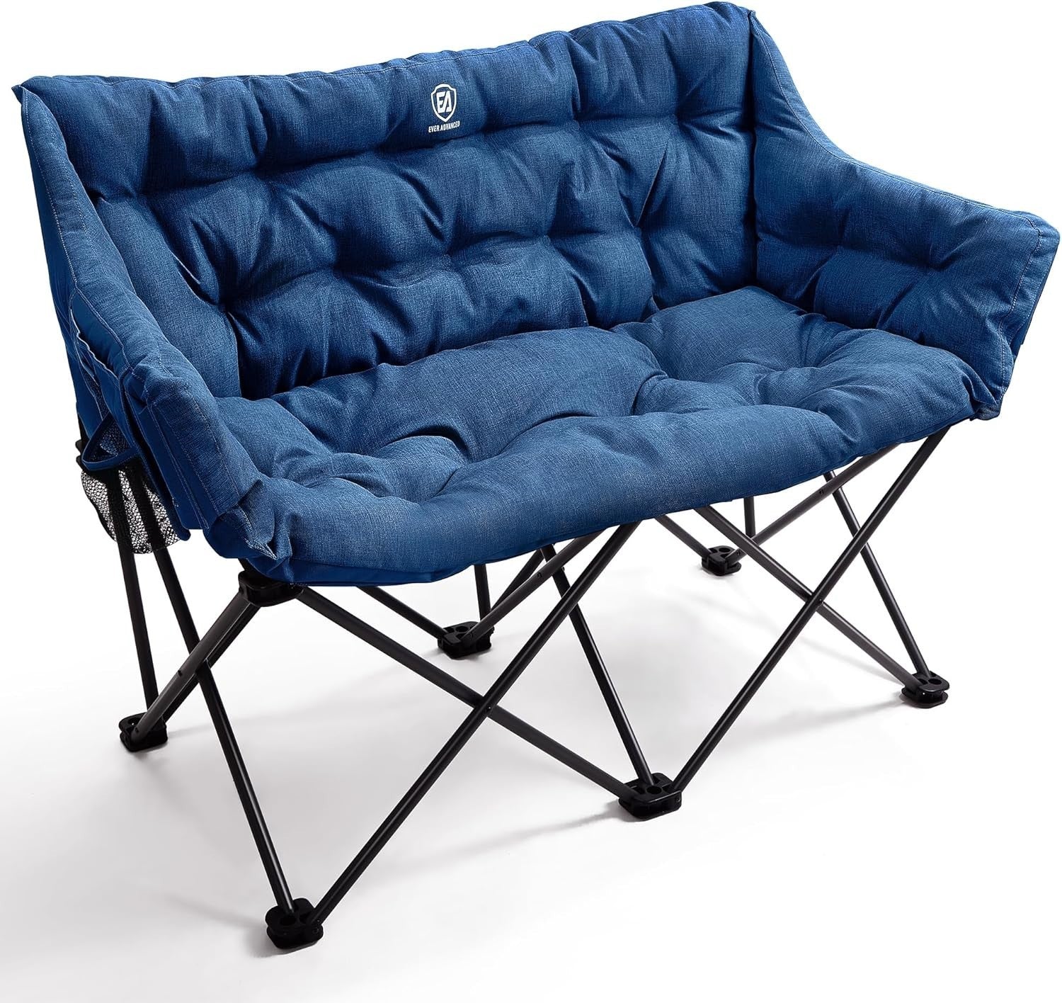 Heavy Duty Double Folding Camping Chair 300kg Capacity Outdoor Garden Sofa