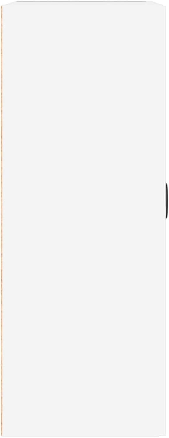 Wall Cabinet Cupboard with Doors High Gloss White Storage Unit 69.5x52.5x90cm