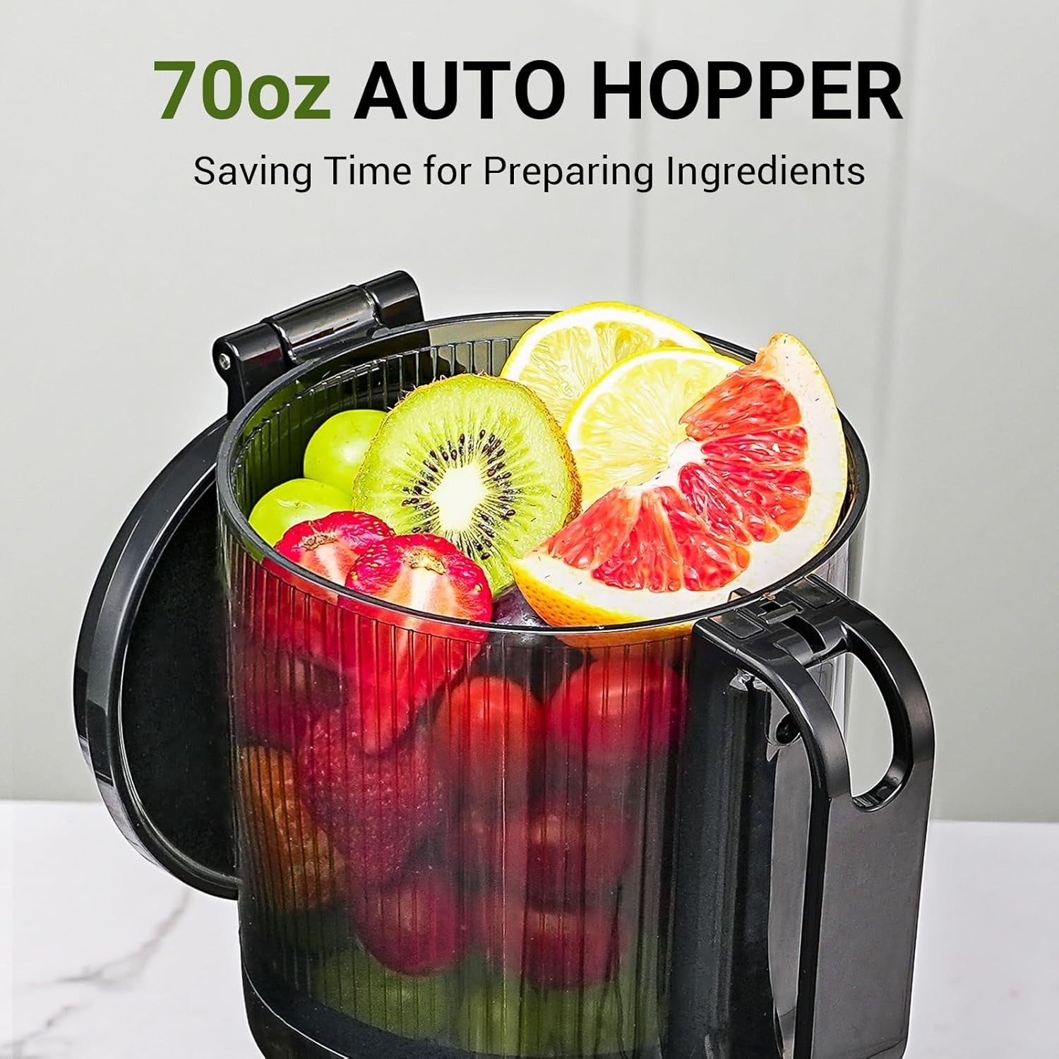 Cold Press Juicer Wide Feed Chute Slow Masticating 2 Speed High Yield