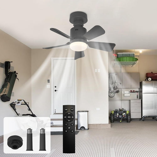 45cm Screw-In Ceiling Fan Light 4 Speeds 3 Colors Black