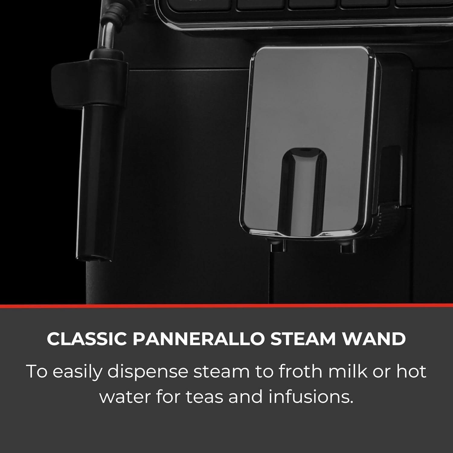 Automatic Bean-to-Cup Coffee Machine 1900W Steam Wand Compact Black
