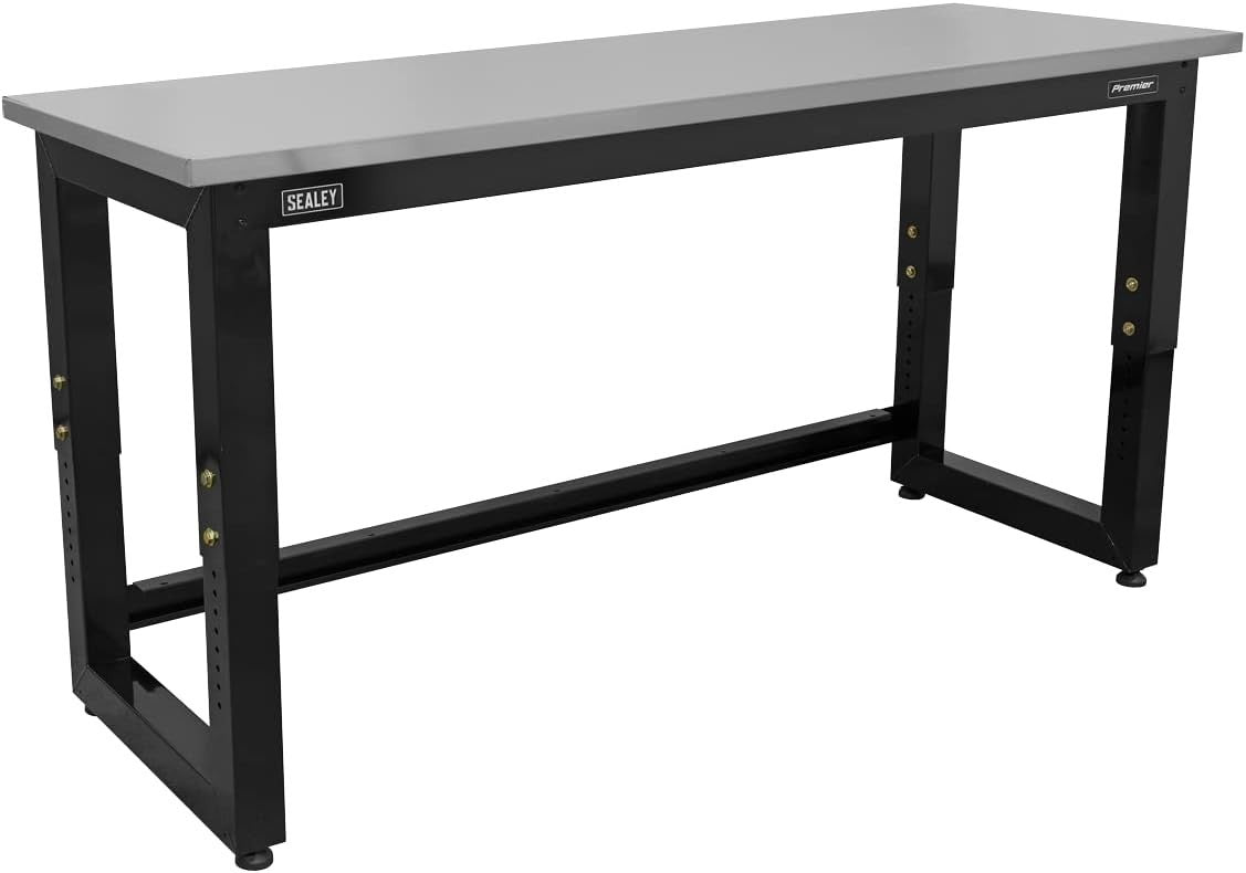Heavy Duty 1830mm Adjustable Workbench 1000kg Stainless Steel Top