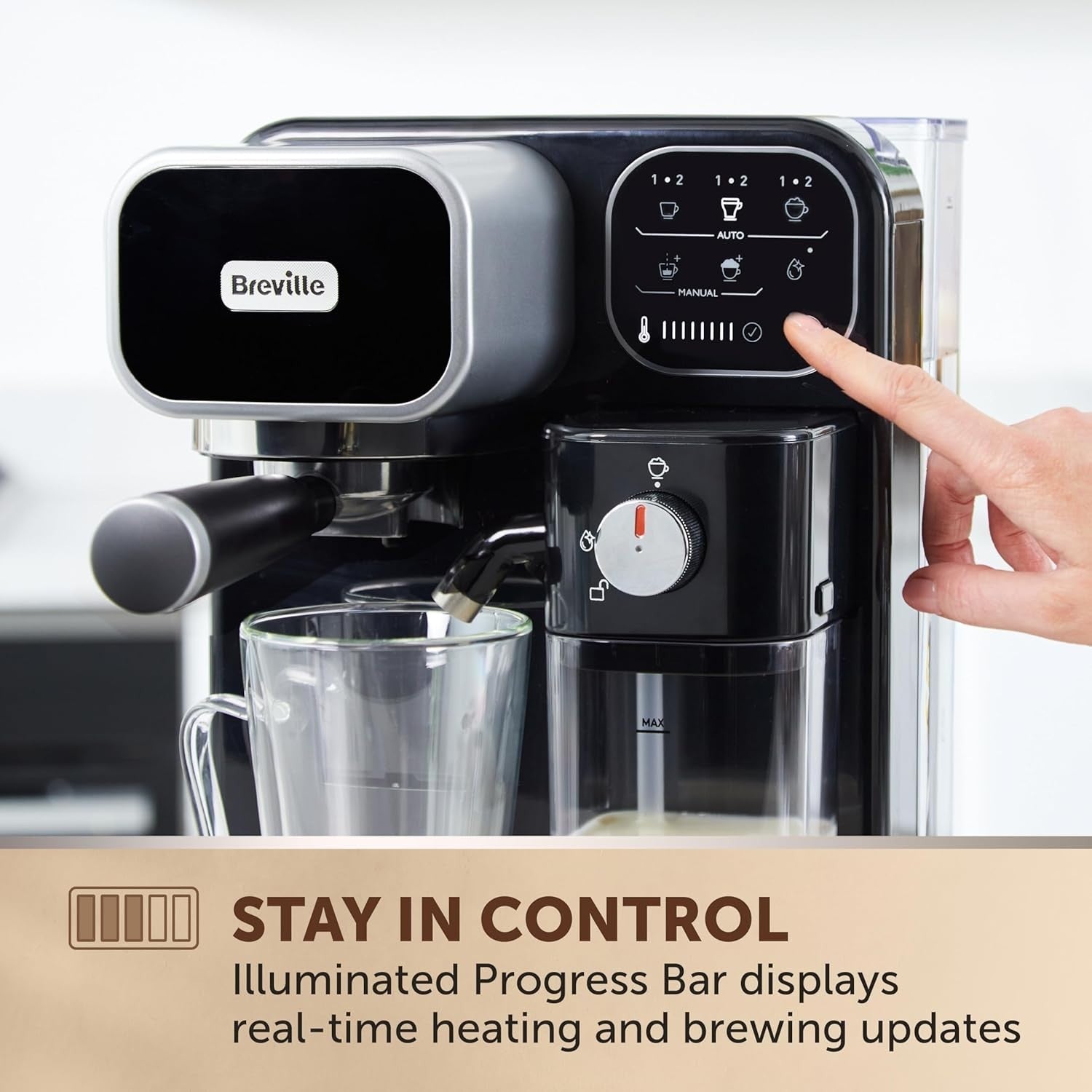 Espresso Coffee Machine | 19 Bar Italian Pump | Automatic Milk Frother