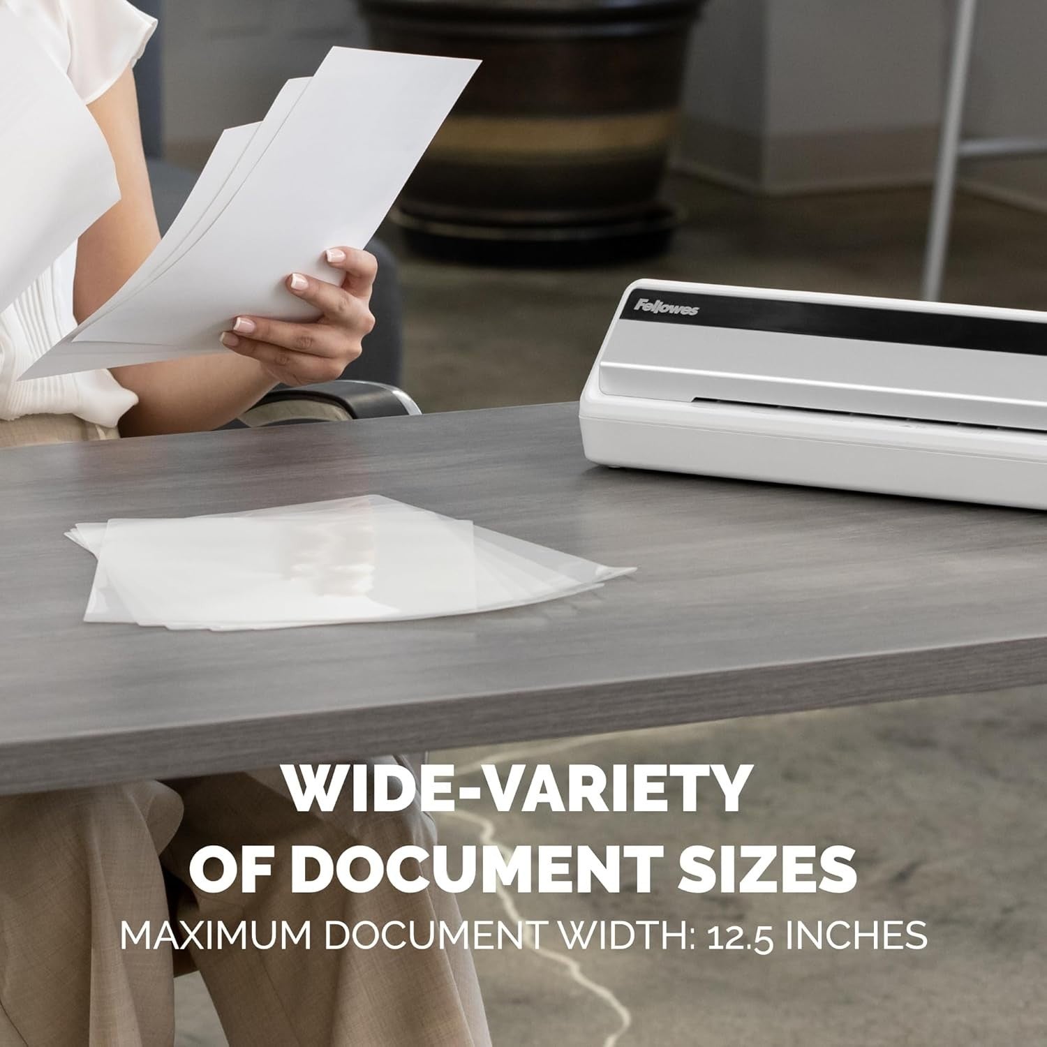 12.5” Thermal Laminator 60s Warm-Up Hot Cold Anti-Jam + Pouches